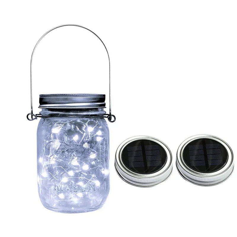 BowLift | GlowJar Solar Deck Lights | Solar Powered | Warm White LED Fairy Lights | For Garden & Balcony
