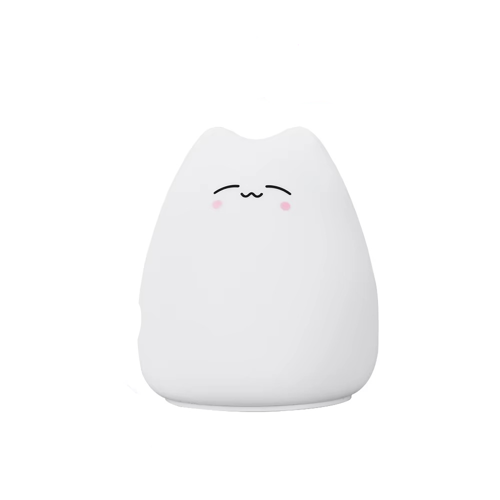 BowLift | Charming Cat Silicone Night Light with 7-Color Touch Sensor