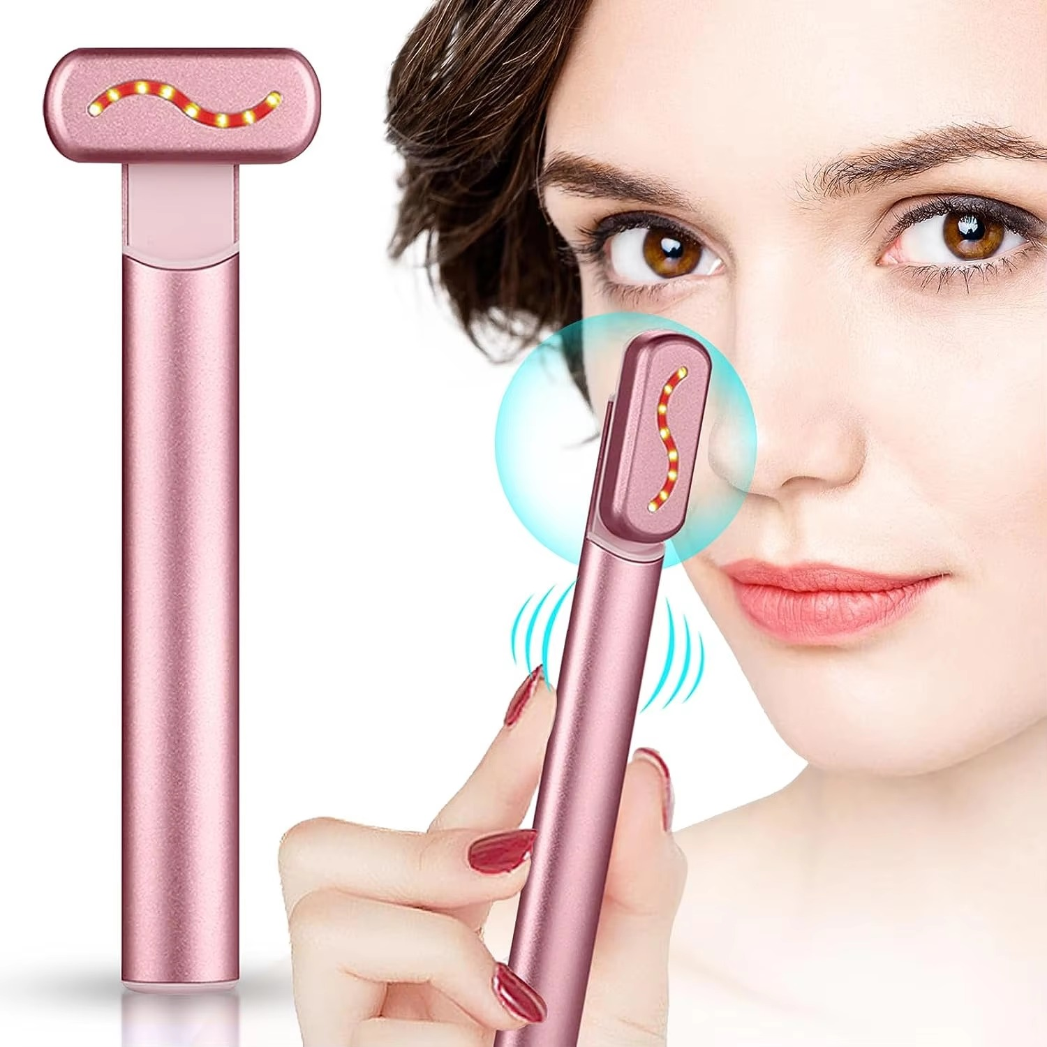 BowLift | EMS Red Light Therapy Facial Wand with Microcurrent Skin Tightening and Eye Massage