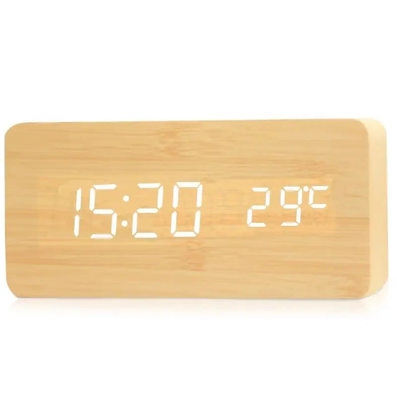 BowLift | Digital alarm clock made of wood | LED display | Modern design | Silent | Eco-friendly
