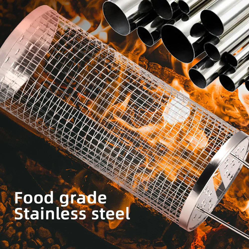 BowLift | BBQFlare ProGrid Basket | Directly over Charcoal | Stainless Steel & Ergonomic Handle | Dishwasher Safe
