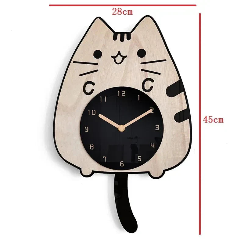 BowLift | Happy Curious Cat Wall Clock