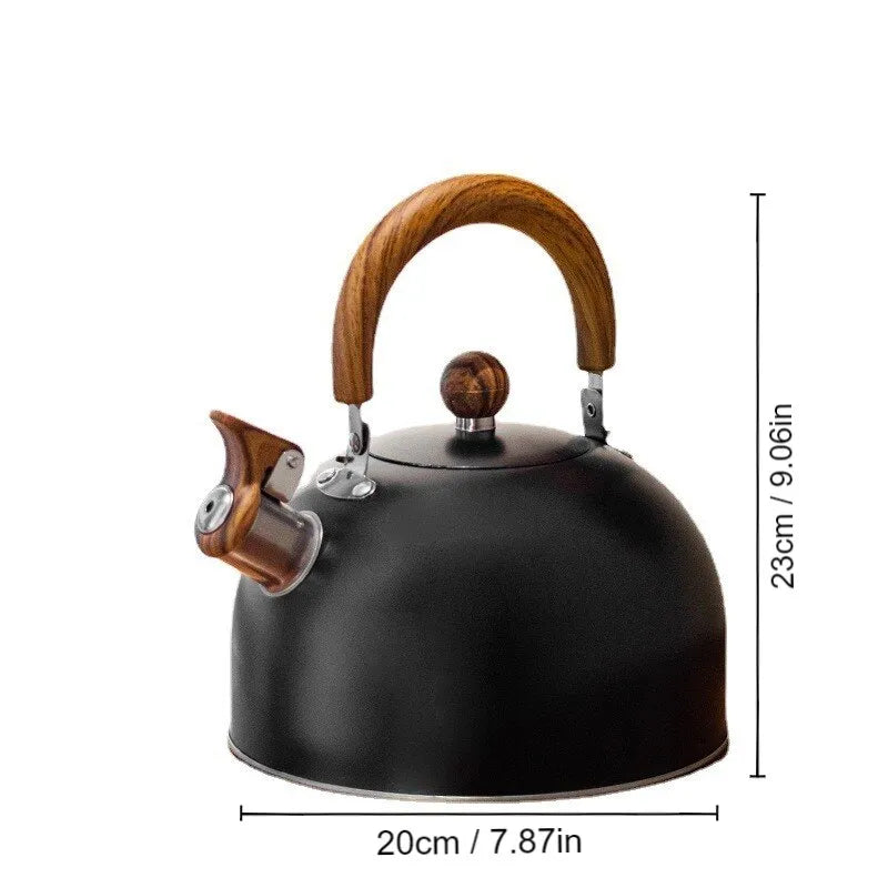 BowLift | 1 piece 2.5/3 l liter kettle made of stainless steel, thickened kettle, gas induction stove, universal kettle, kettle