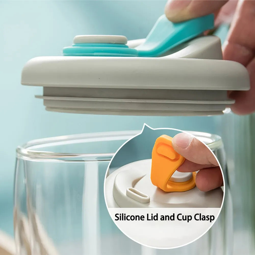 BowLift | Leak-Proof Double Wall Glass Transparent Mug