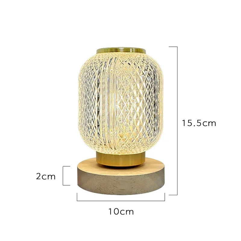 BowLift | Dimmable Crystal Table Lamp - Stylish Golden Dimmable Table Lamp with Luxurious Crystal Design