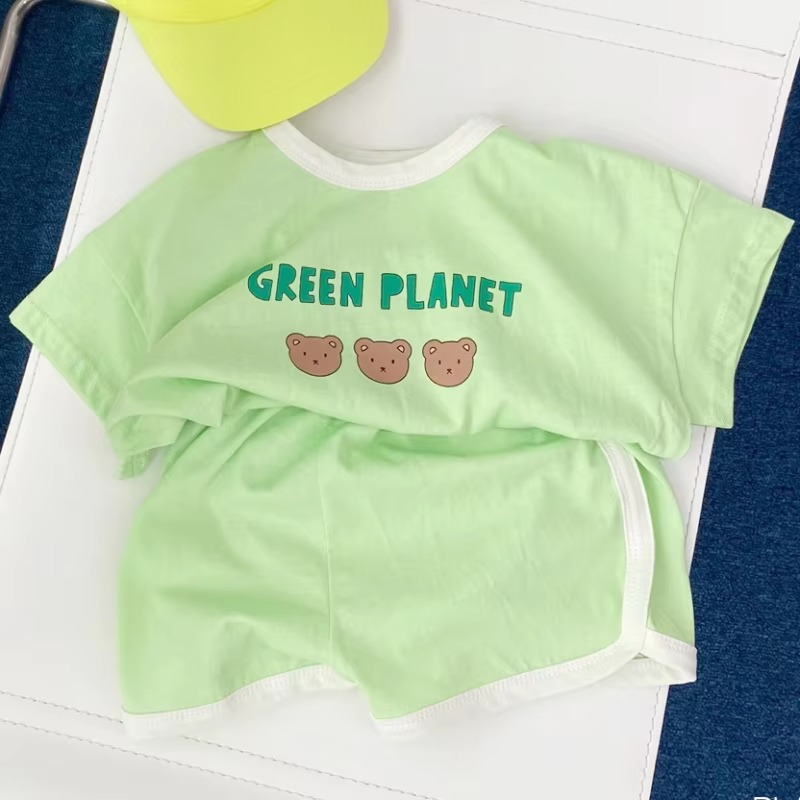 BowLift | 2PCS Summer Baby Outfit Set, Cotton Short Sleeve Top and Shorts for Infants and Toddlers