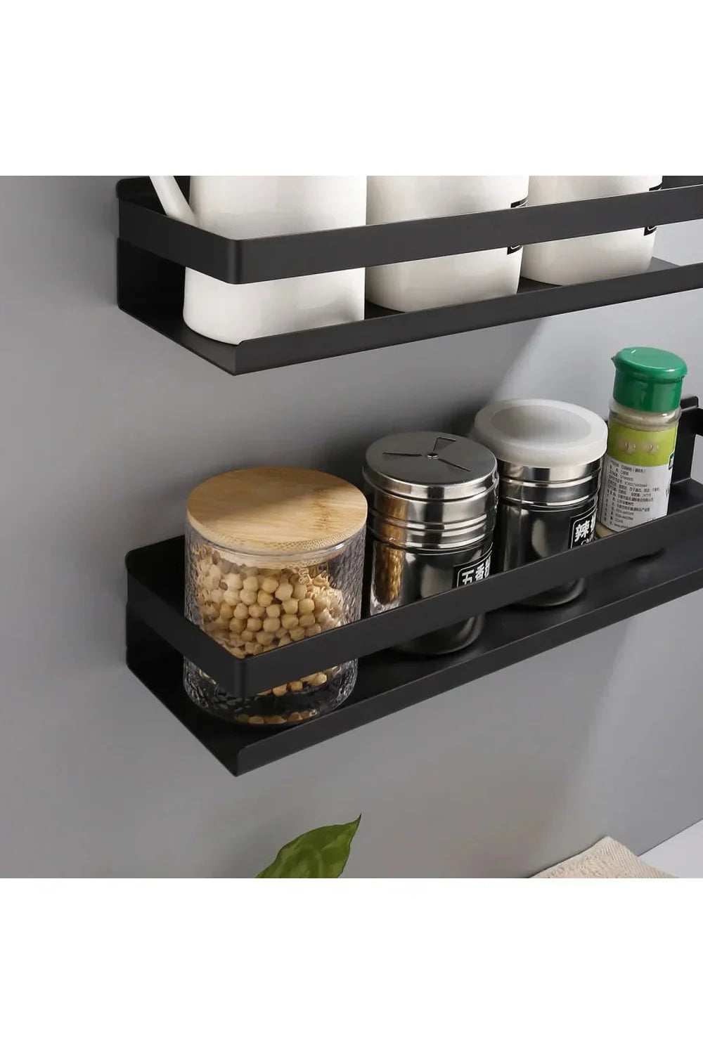 BowLift | Modern black floating shelves