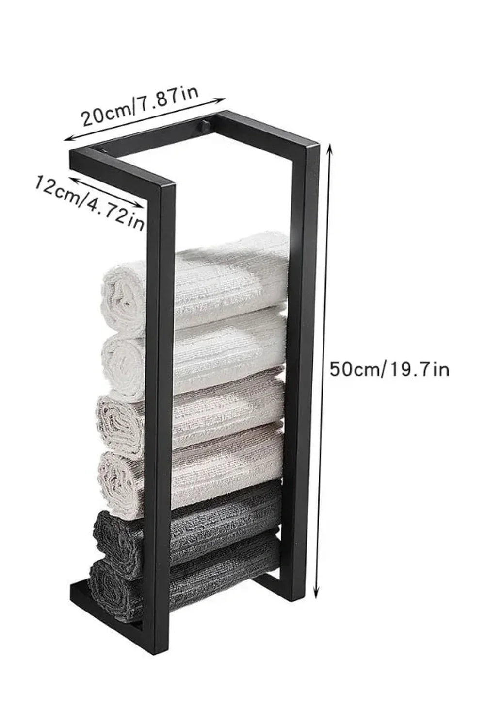 BowLift | Slim Black Bathroom Shelf