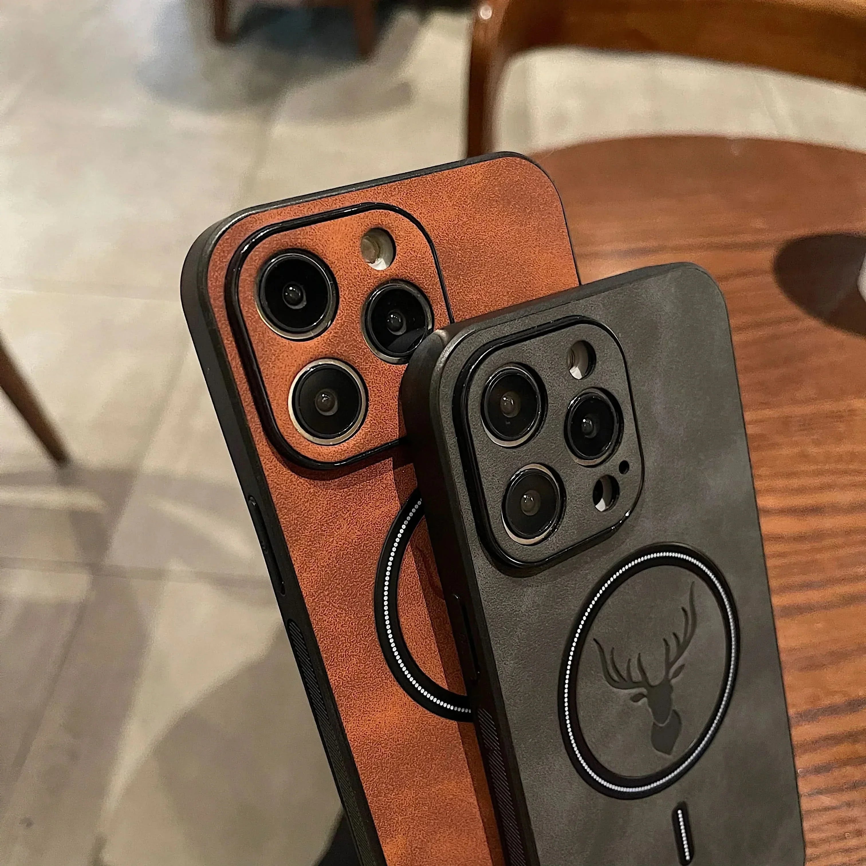 BowLift | Deer Leather iPhone Case MagSafe Wireless Charging