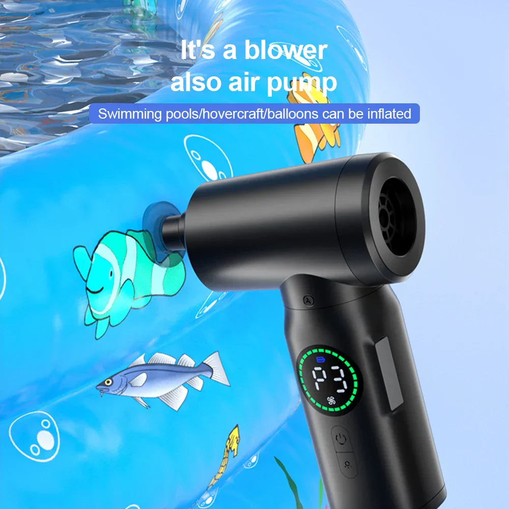 BowLift | 2-in-1 Portable Vacuum Cleaner and Blower with Compressed Air and LED Light (7500mAh)