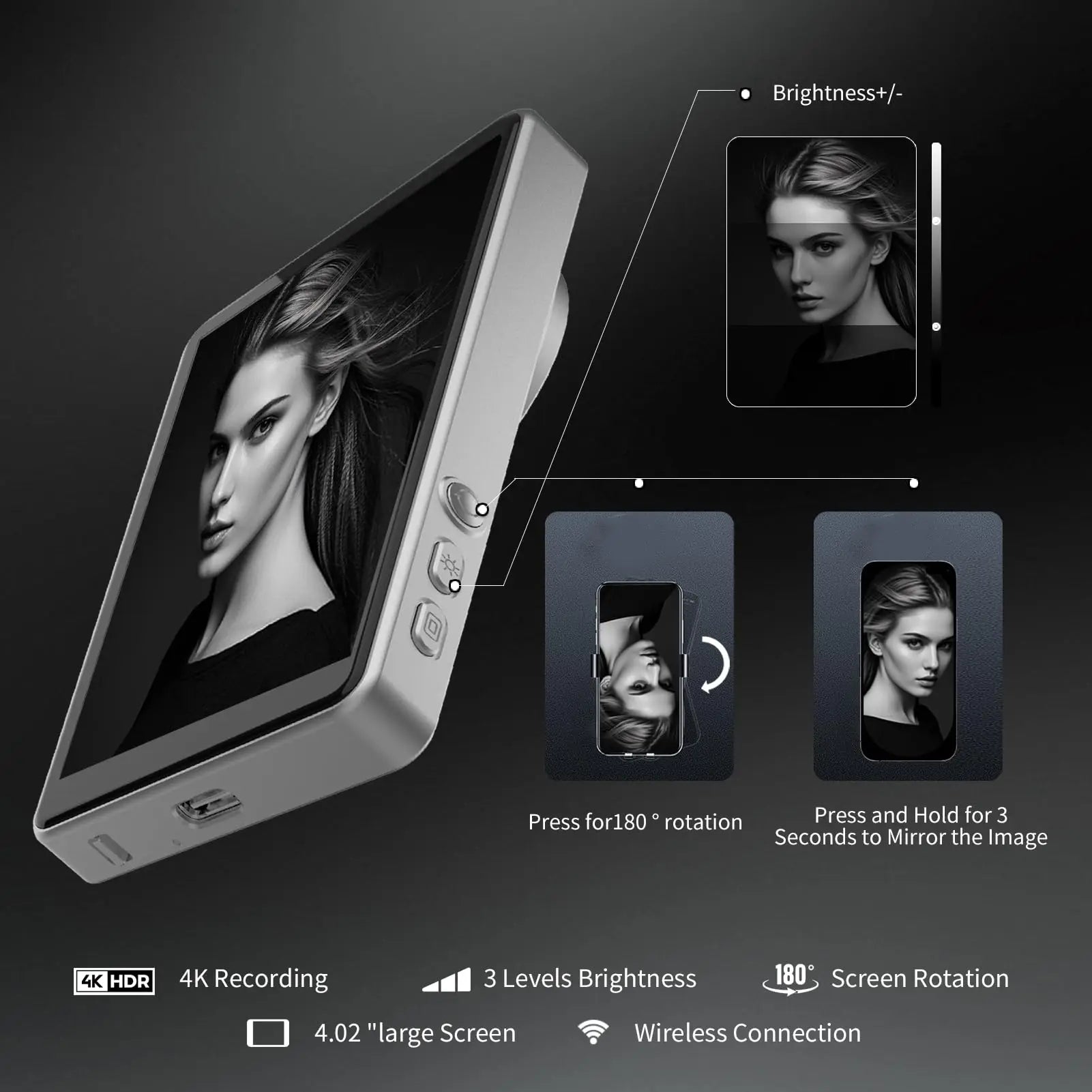 BowLift | Magnetic Selfie Mirror For Rear Phone Camera