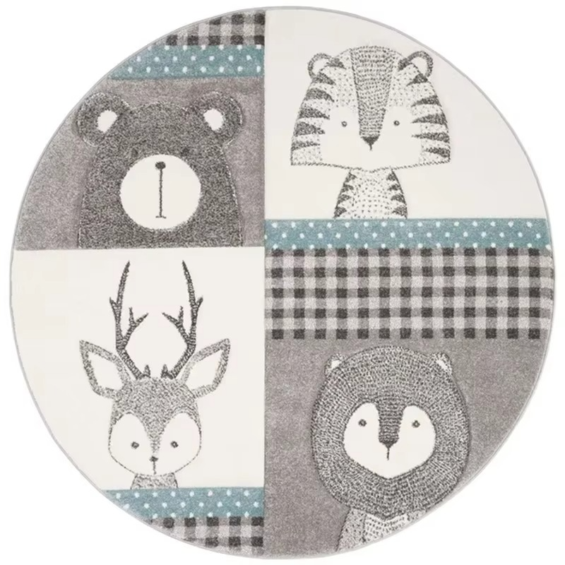 BowLift | Soft Round Cartoon Baby Play Mat for Nursery and Living Room