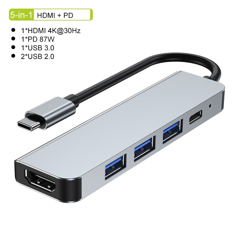 BowLift | Thunderbolt 3 USB-C Hub with HDMI, PD, SD/TF for MacBook Air M1 and iPad Pro