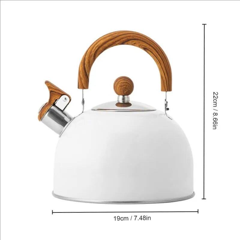 BowLift | 1 piece 2.5/3 l liter kettle made of stainless steel, thickened kettle, gas induction stove, universal kettle, kettle