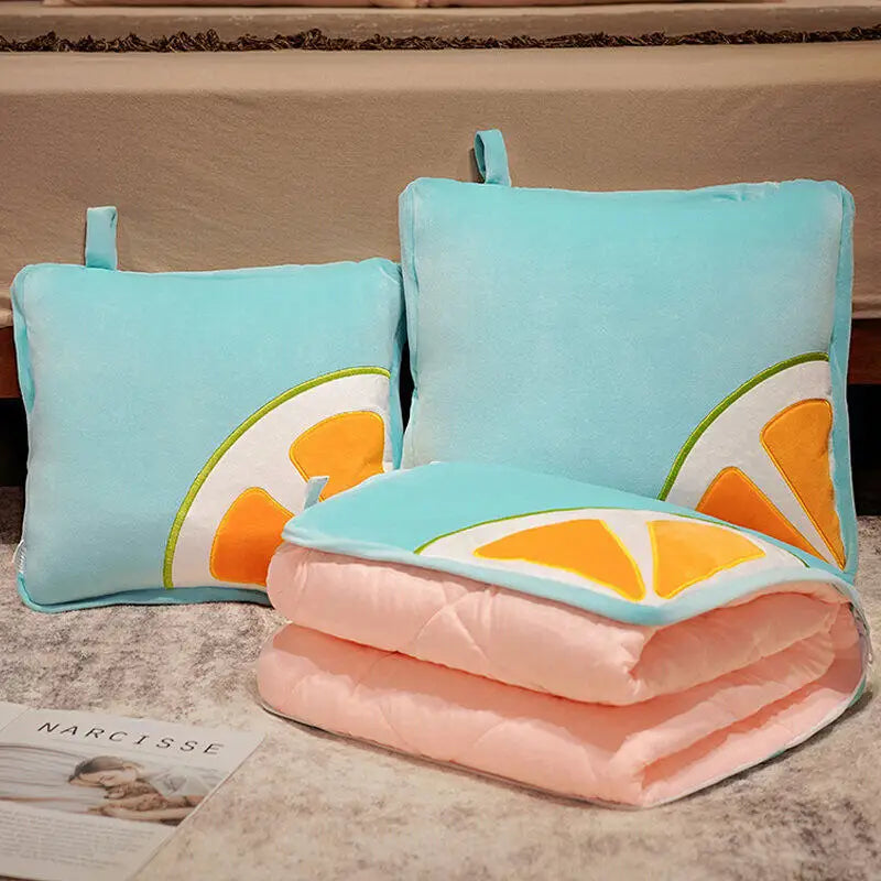 BowLift | Playful Cartoon Toast Foldable Travel Pillow Blanket