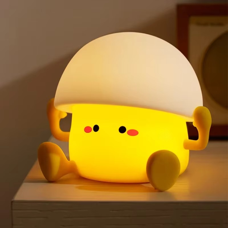BowLift | Charming Mushroom & Egg Yolk LED Night Light