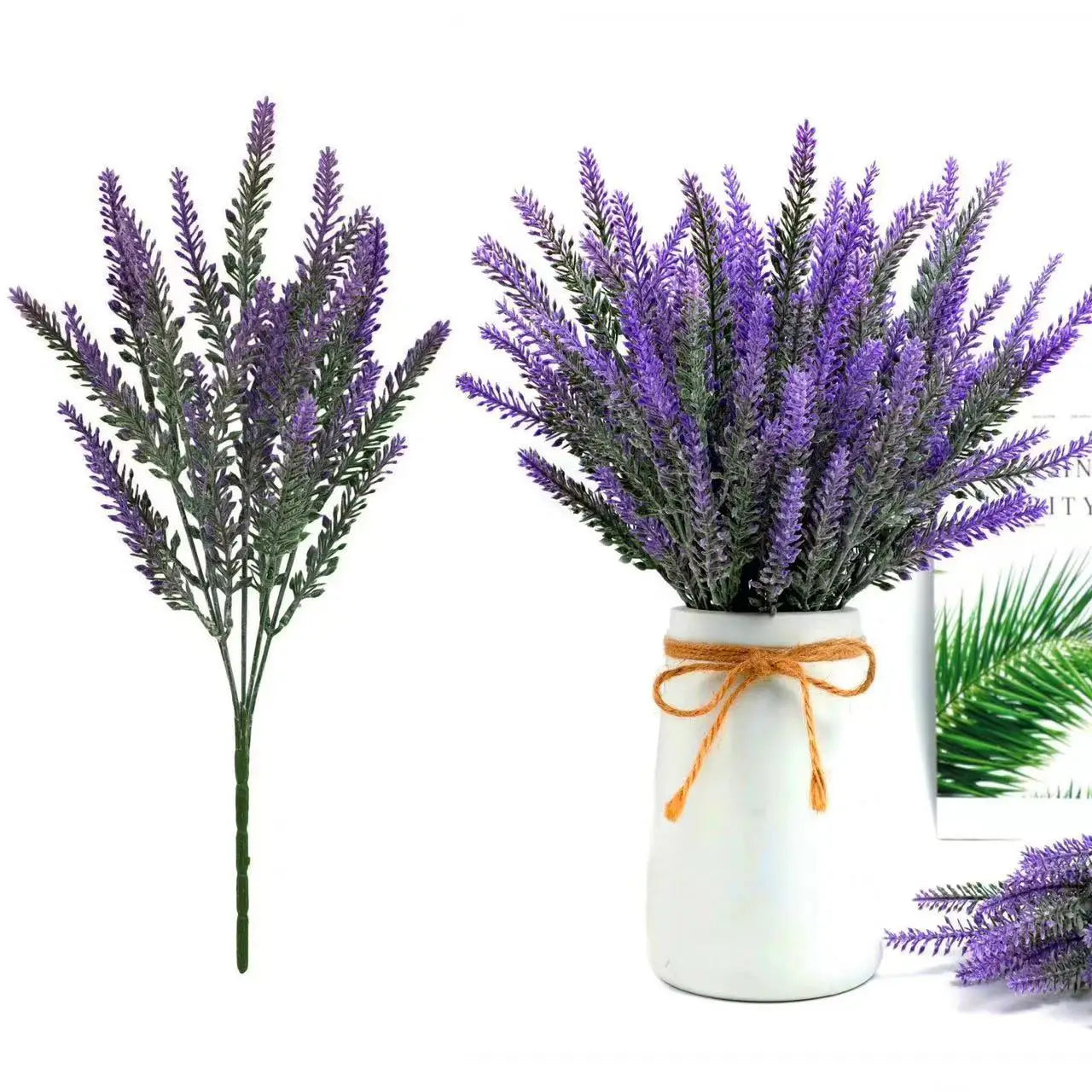 BowLift | Floraven Lavender Bouquet | Artificial & Carefree | 5 Stems | For Indoor & Outdoor