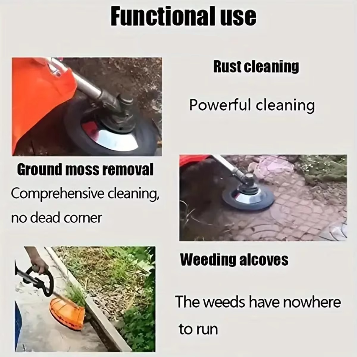 BowLift | Heavy-Duty 6 and 8 Inch Steel Wire Rotary Brush Cutter Head for String Trimmers