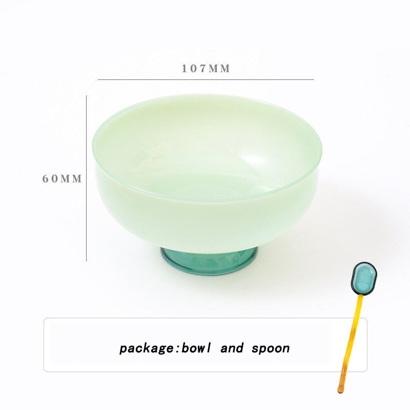 BowLift | Colorful borosilicate dessert bowl with spoon