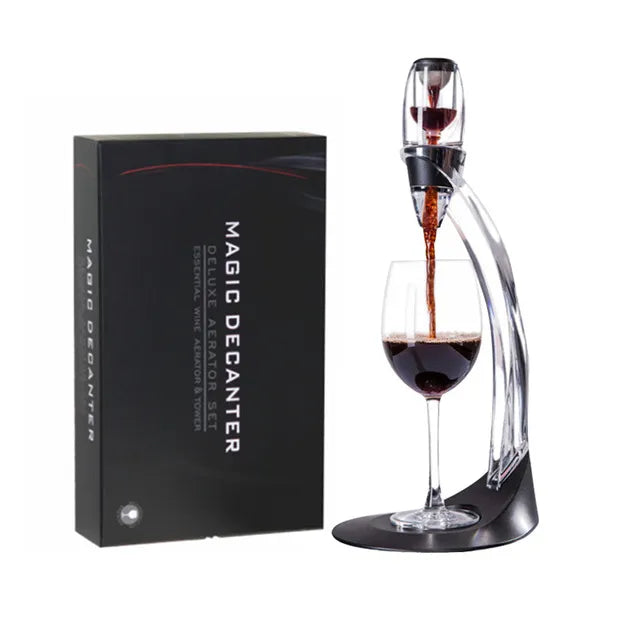 BowLift | Bernoulli Wine Aerator & Decanter Set | Rapid Oxygenation Filter System | Acrylic Pourer with Stainless Steel Sieve | Professional Barware Diffuser