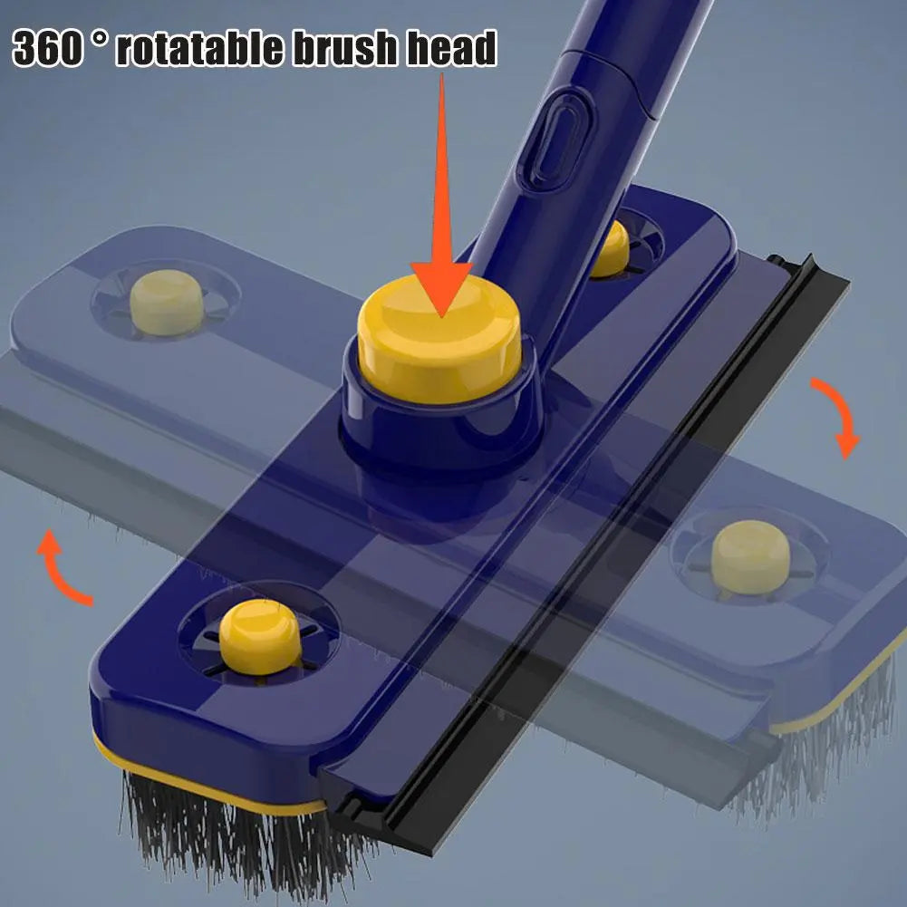 BowLift | 2in1 V-Shaped Long Handle Floor Scrub Edge Cleaner Brush