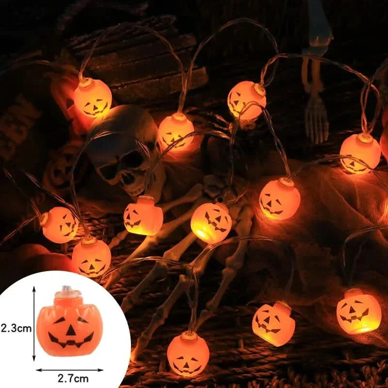 BowLift | Halloween LED Pumpkin & Skull String Lights