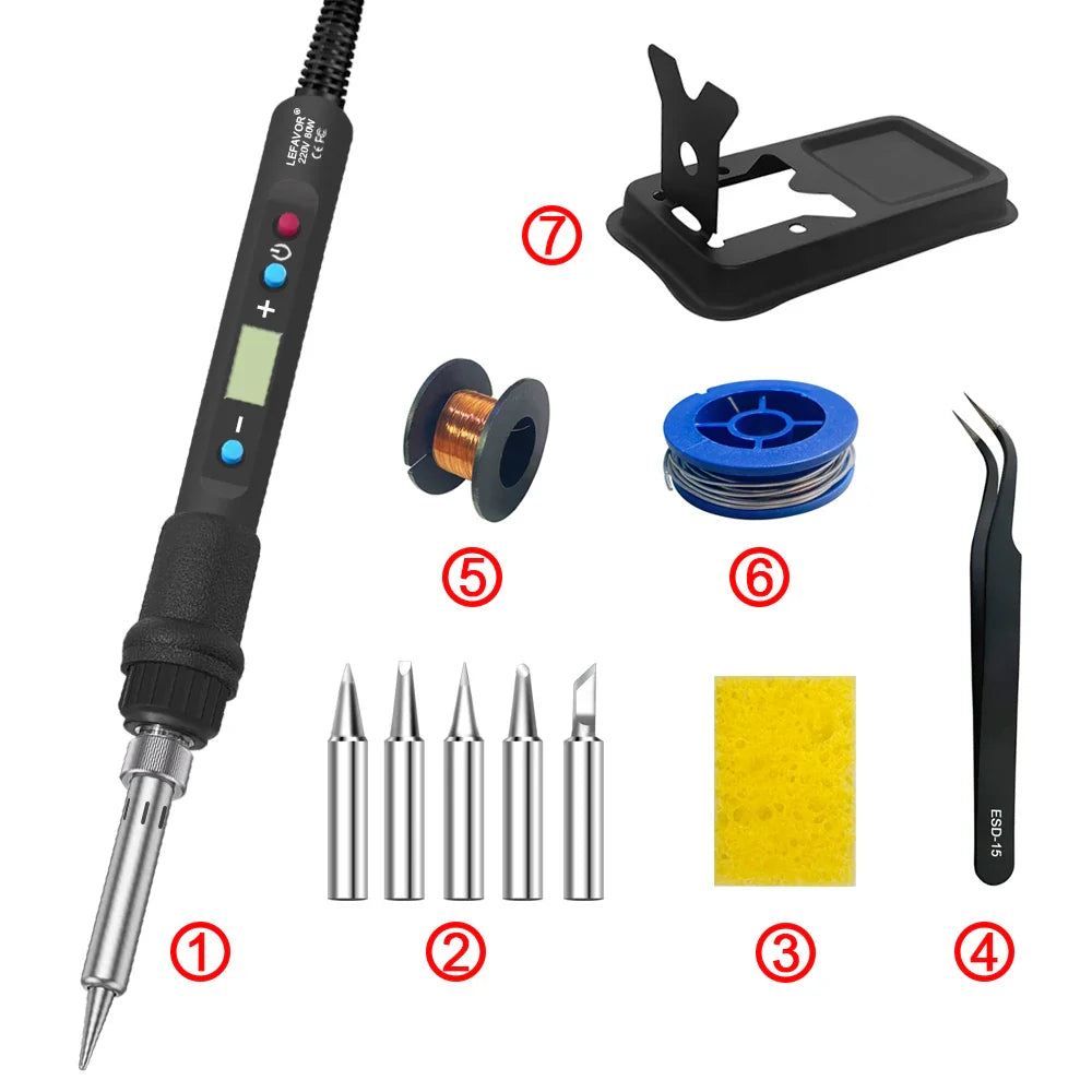 BowLift | Digital Display 80W Soldering Iron Set with Adjustable Temperature – Fusion