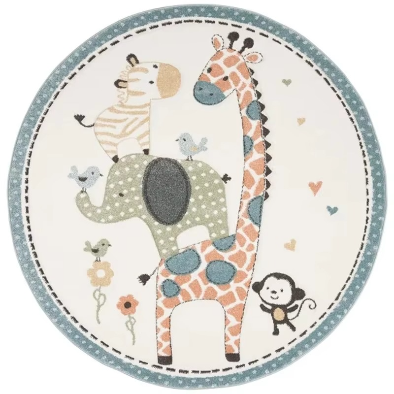 BowLift | Soft Round Cartoon Baby Play Mat for Nursery and Living Room