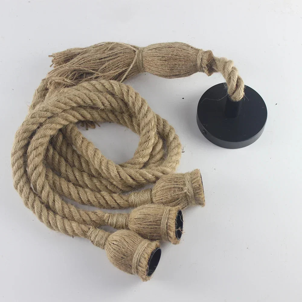 BowLift | Vintage Hemp Rope Pendant Light