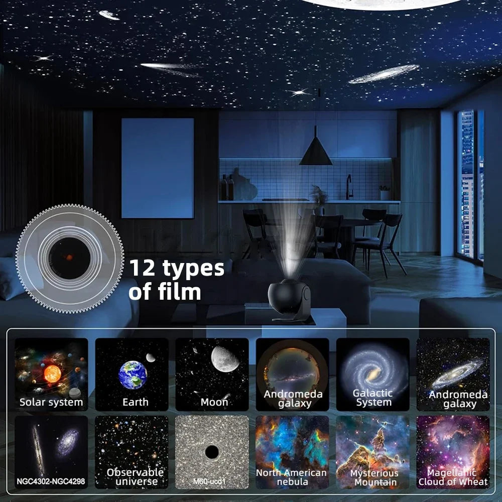 BowLift | Aurora Galaxy Projector - Planetarium Night Light 13 Films