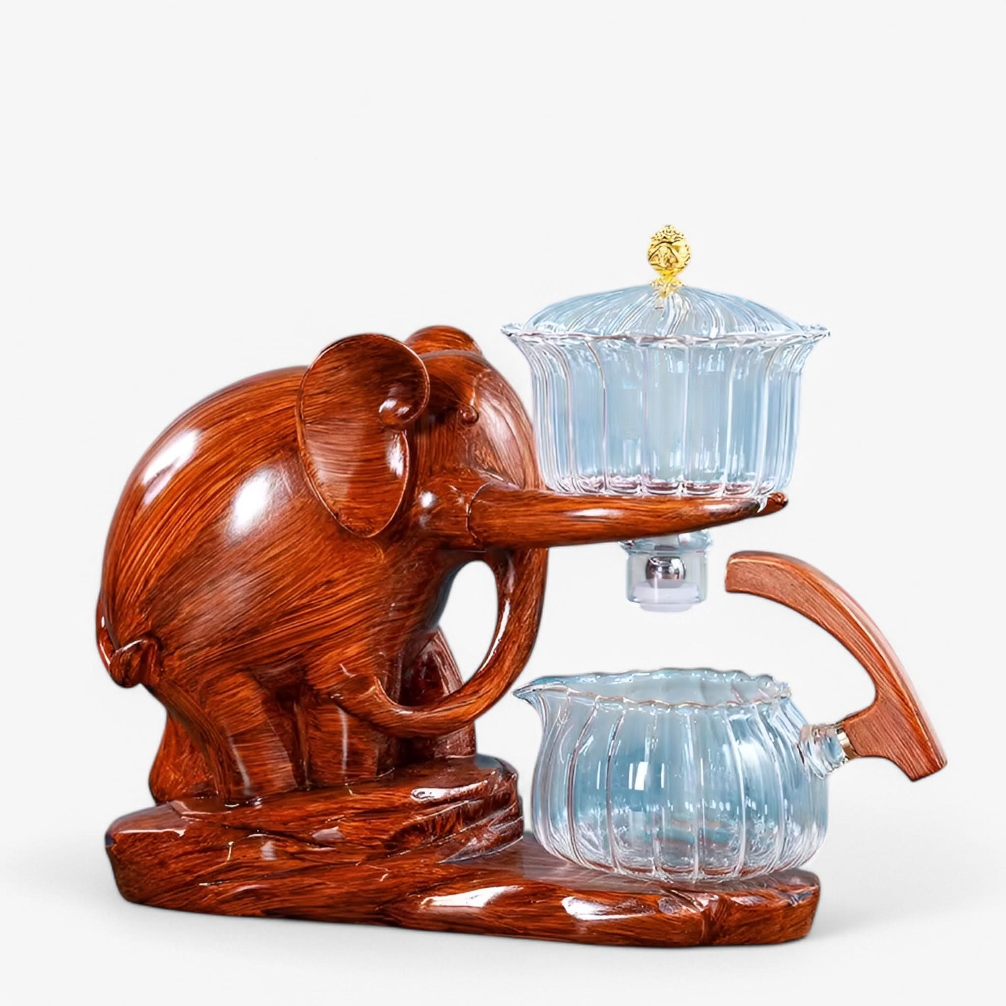 BowLift | Elephant Glass Tea Set with Heat-Resistant Pot