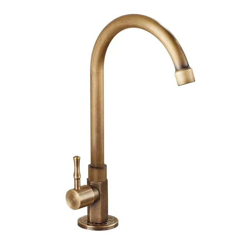 BowLift | GoldenSwan Faucet – Antique faucet in swan neck design for kitchen & garden