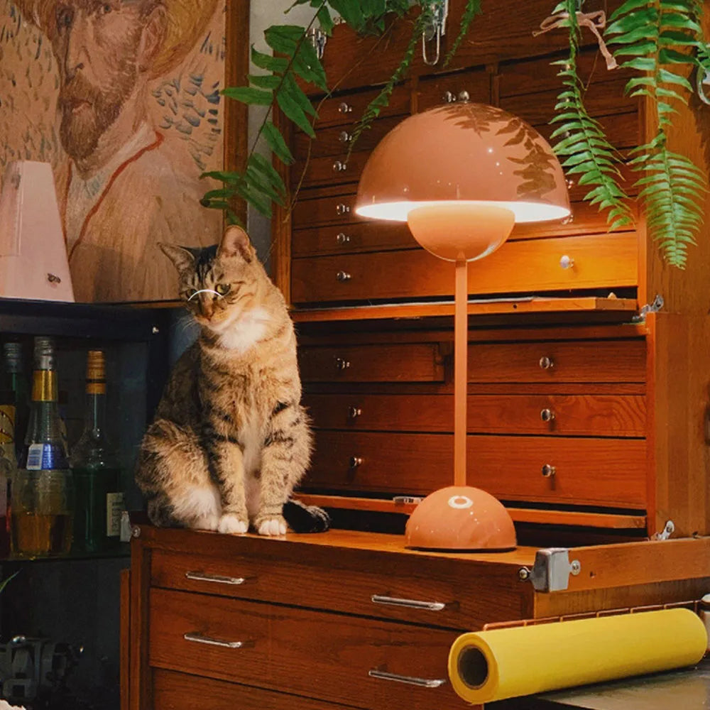 BowLift | Adjustable brightness flower pot lamp - Italian rechargeable table lamp VP3