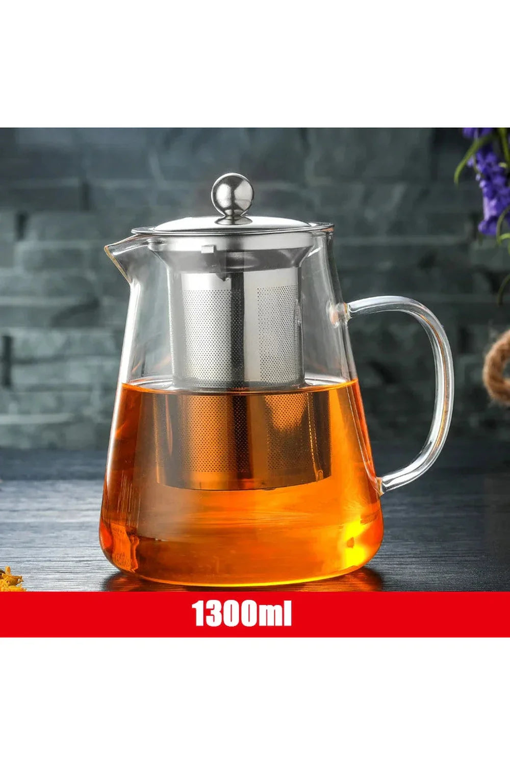BowLift | Stainless Steel Infuser Glass Teapot