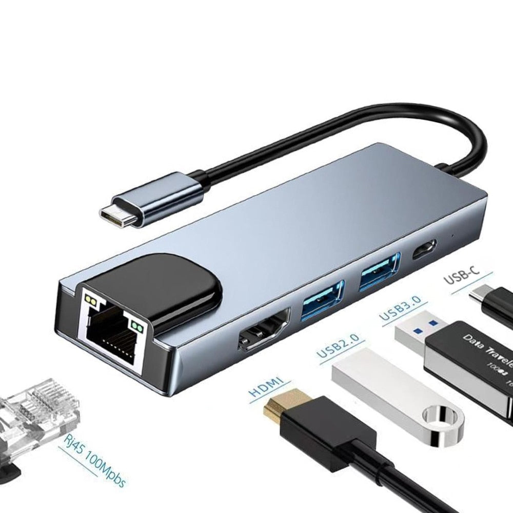 BowLift | Thunderbolt 3 USB-C Hub with HDMI, PD, SD/TF for MacBook Air M1 and iPad Pro
