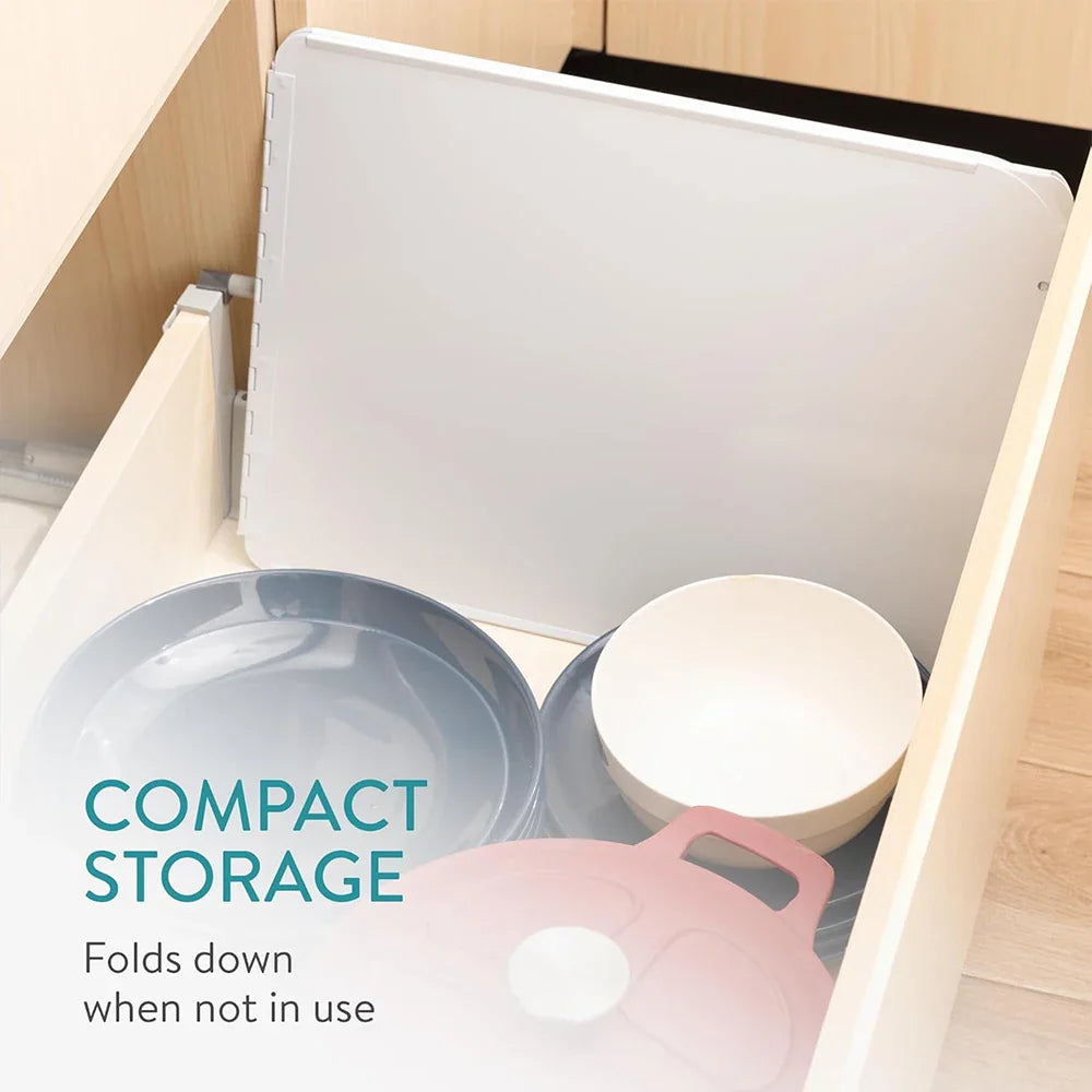 BowLift | Foldable Stainless Steel Grease Splash Guard 2-Sided Oil Protector – CookShield