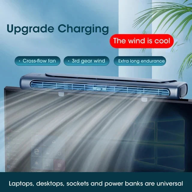 BowLift | USB Rechargeable Portable Desk & Monitor Clip-On Air Conditioner