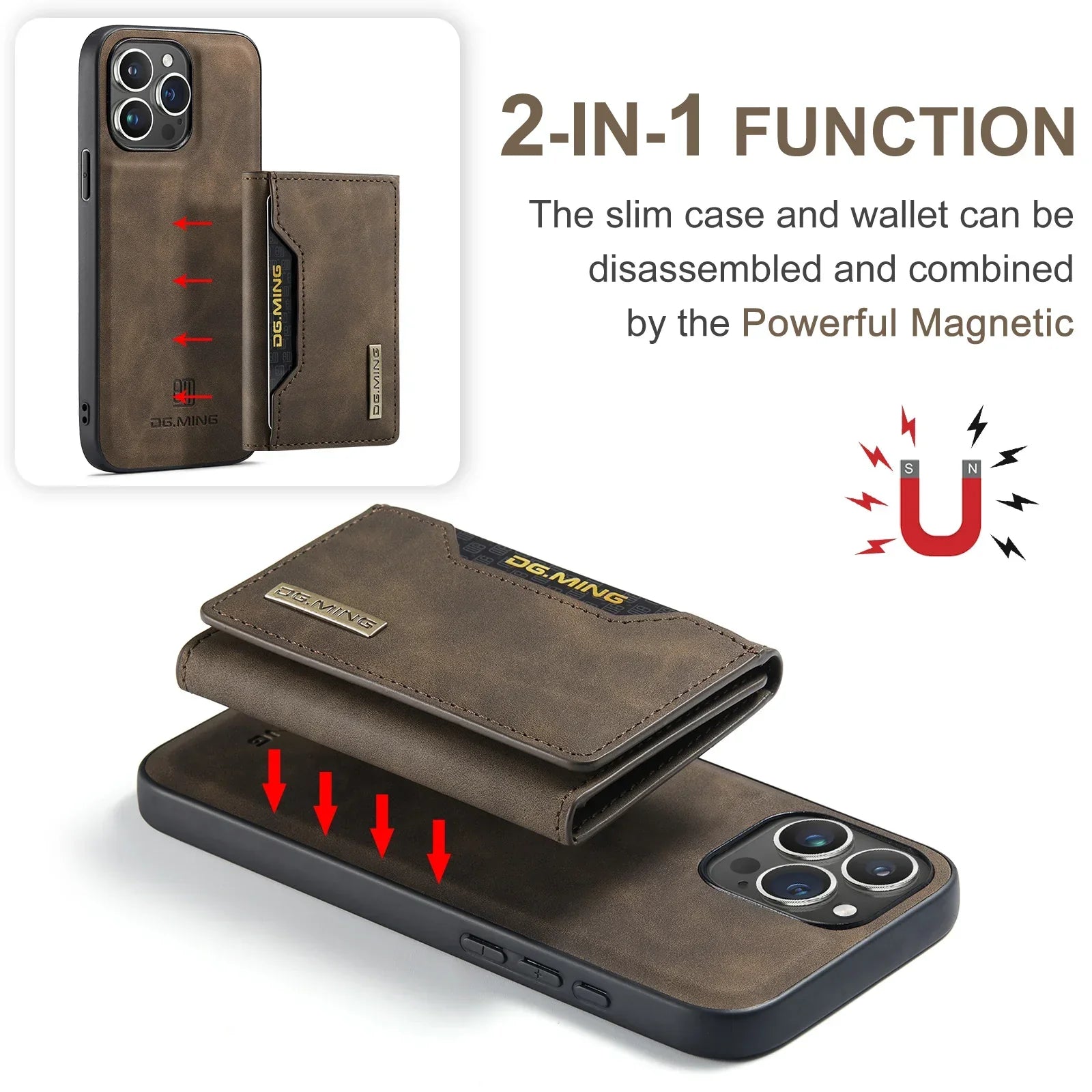 BowLift | 2-in-1 iPhone case with detachable wallet