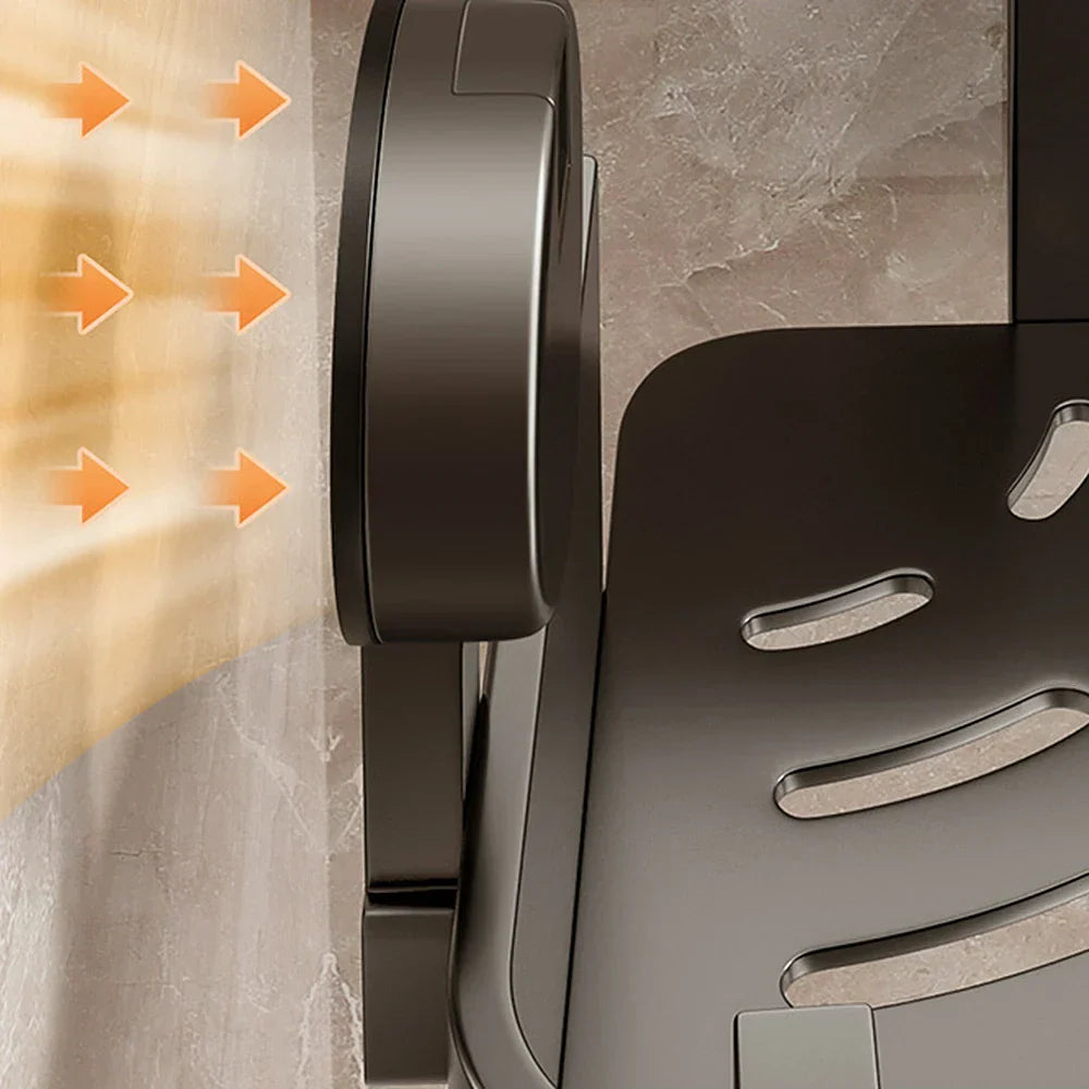 BowLift | No-Drill Suction Powered Corner Bathroom Organizer