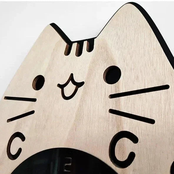 BowLift | Happy Curious Cat Wall Clock