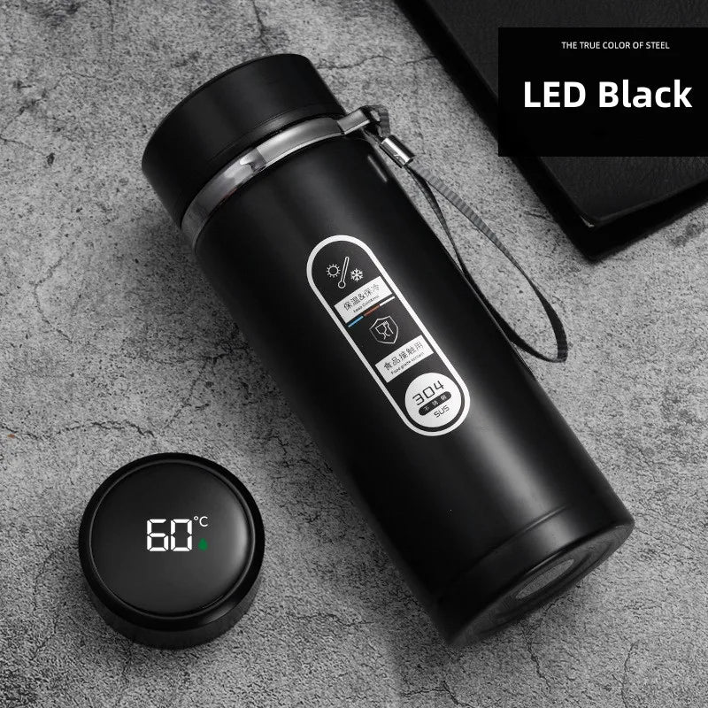 BowLift | 800ml-1L Stainless Steel Thermos – Portable Vacuum Flask with LED Temperature Display