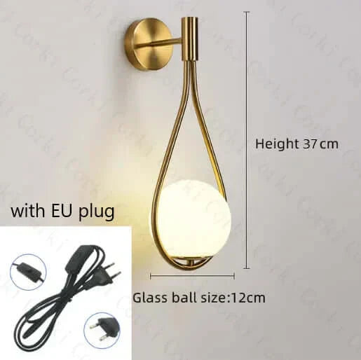 BowLift | Drop Luxury Glass Ball Wall Light