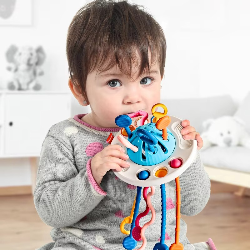 BowLift | Montessori Pull String Sensory Toy for Baby Development and Teething