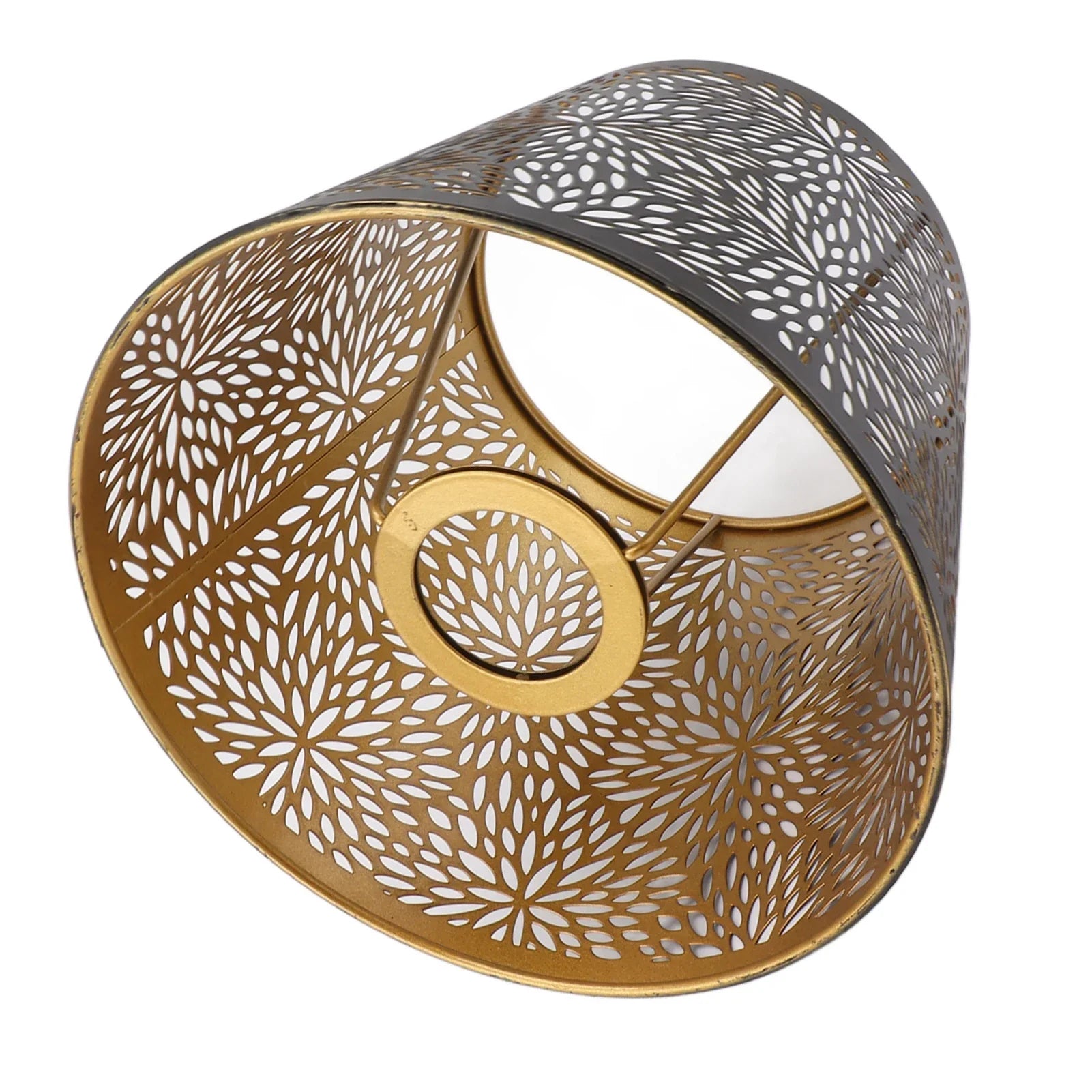 BowLift | Metal lampshade with gold pattern