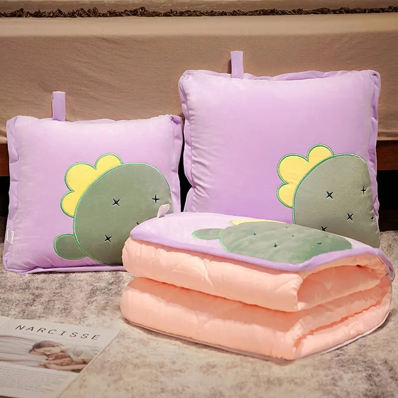 BowLift | Playful Cartoon Toast Foldable Travel Pillow Blanket