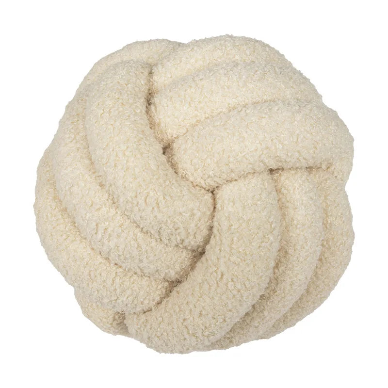 BowLift | Throw Pillow - Cozy - Hand-Knotted Ball - Sheepskin