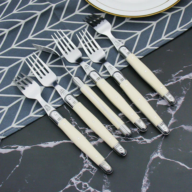 BowLift | IvoryElegance – Luxury Laguiole Cutlery Set with Timeless Style