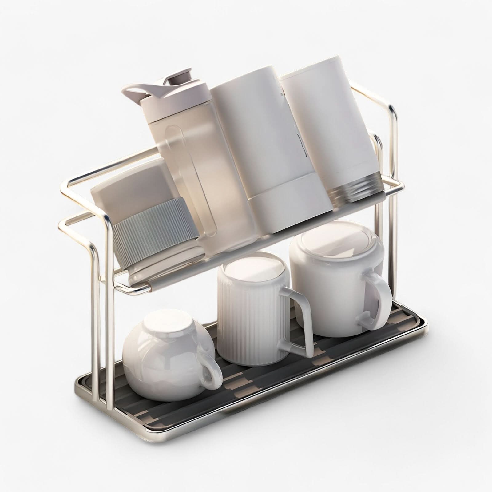 BowLift | Double Layer Stainless Steel Cup Rack for Kitchen