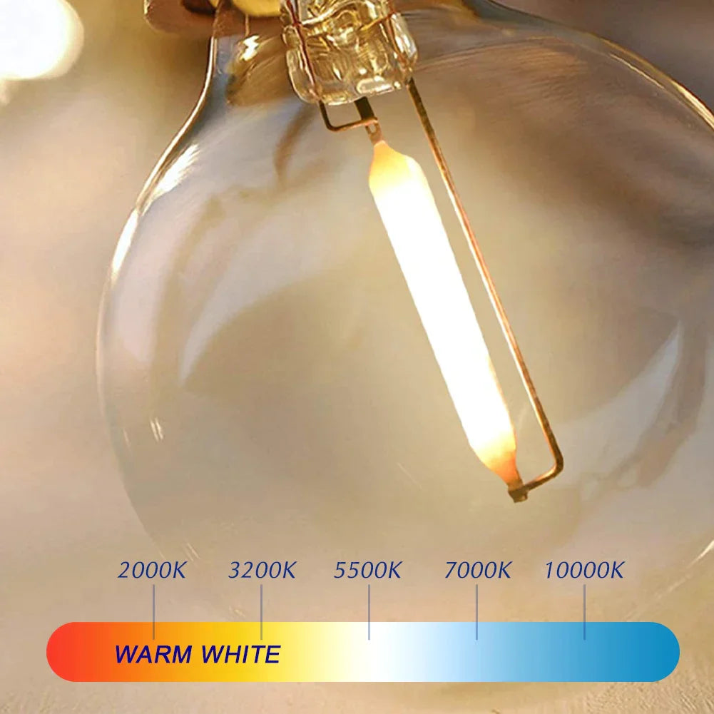 BowLift | G40 bulbs, E12, 5 V, 110 V, 220 V, 1 W, plastic globe bulbs, string lights, for indoor and outdoor use, terrace, home, garden, decoration, warm white