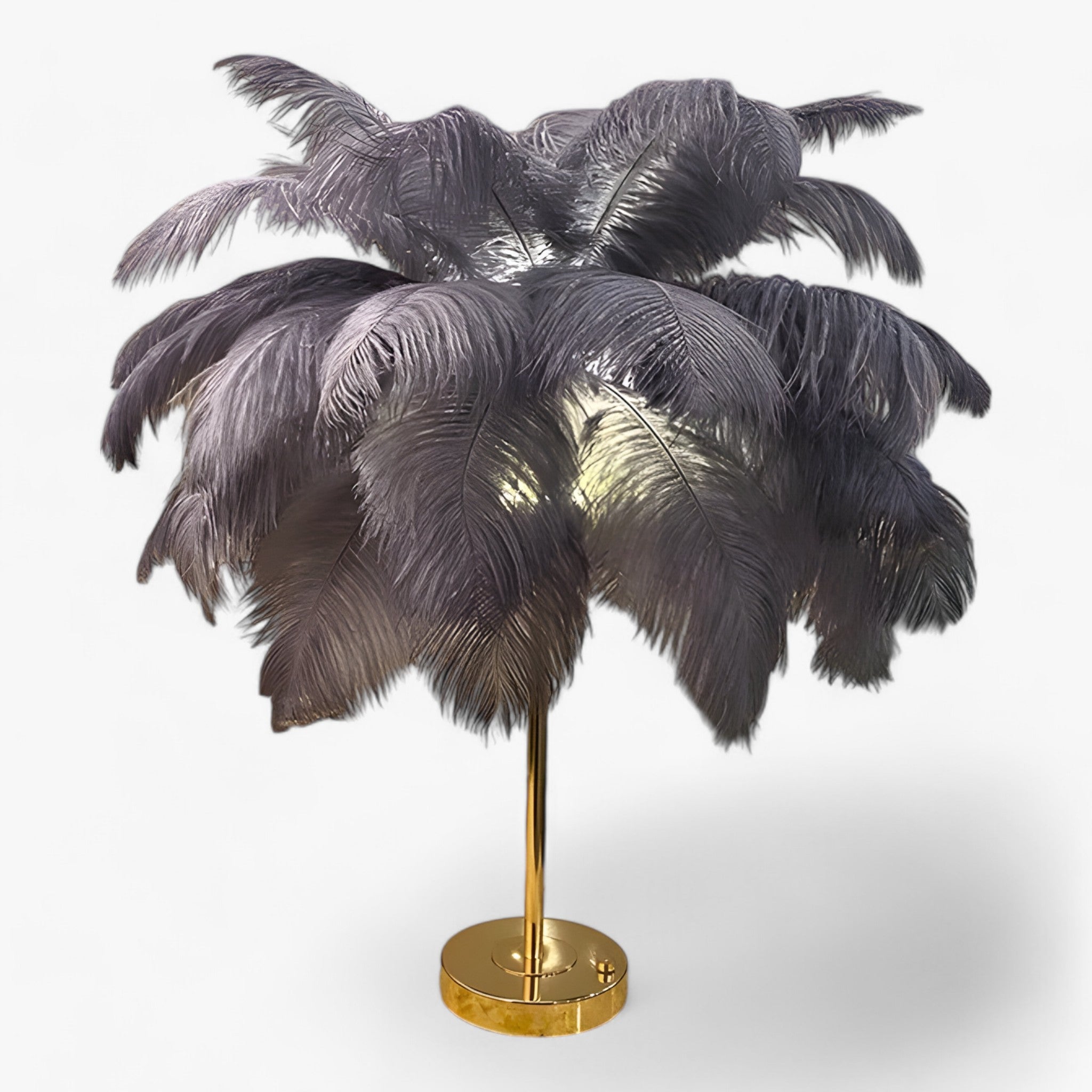 BowLift | FeatherGlow | Table lamp with touch control - LED with feathers for weddings and room decoration